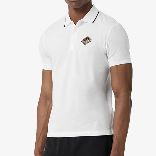 áo thun có cổ Burberry Graphic Logo Embroidered Polo White 8021834 authentic tại blankroom hà nội, việt nam
