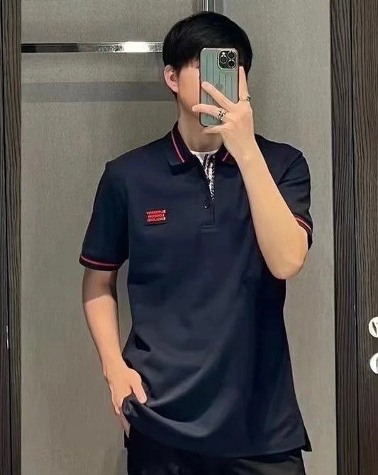 wearing Burberry Grenford Polo Navy 8067578