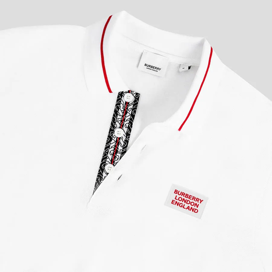 áo thun có cổ Burberry Grenford Polo White 8067579 authentic blankroom hà nội, việt nam
