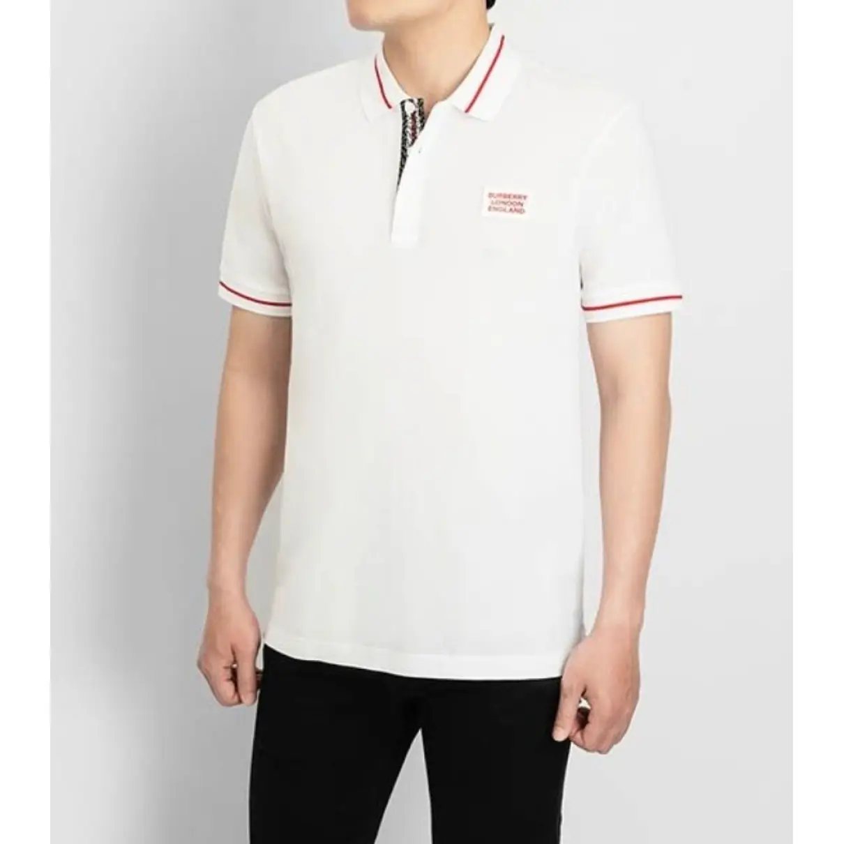áo thun có cổ Burberry Grenford Polo White 8067579 authentic blankroom hà nội, việt nam