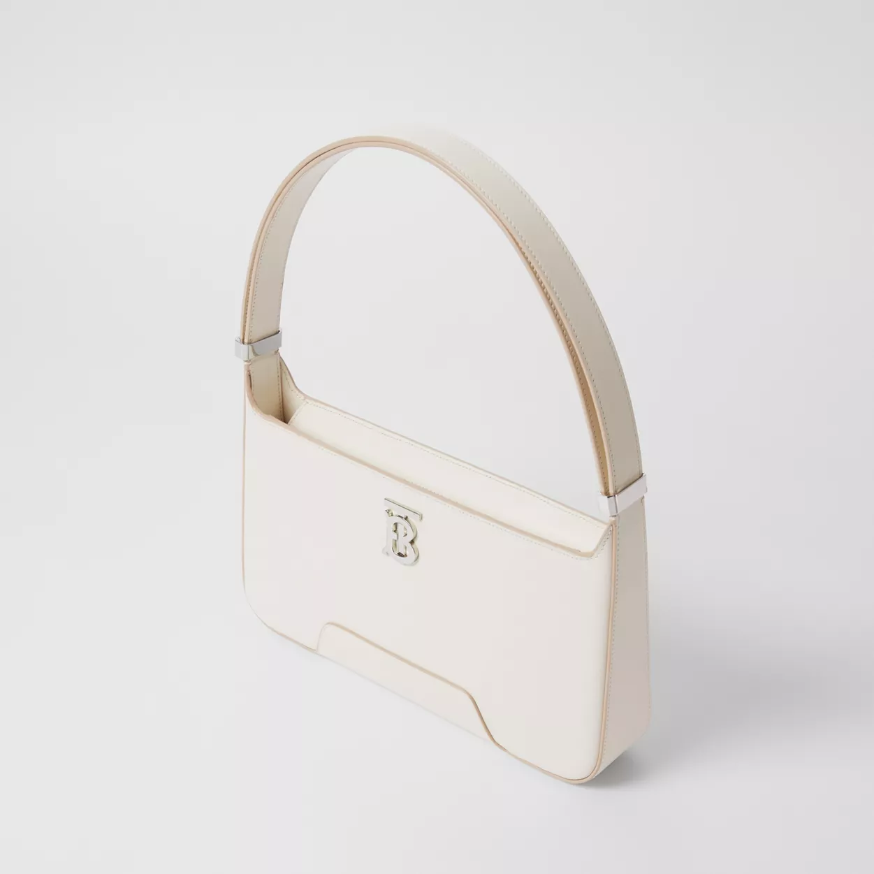 túi kẹp nách BURBERRY LEATHER TB SHOULDER BAG 'PALE VANILLA' 80462501 authentic tại blankroom hà nội, việt nam