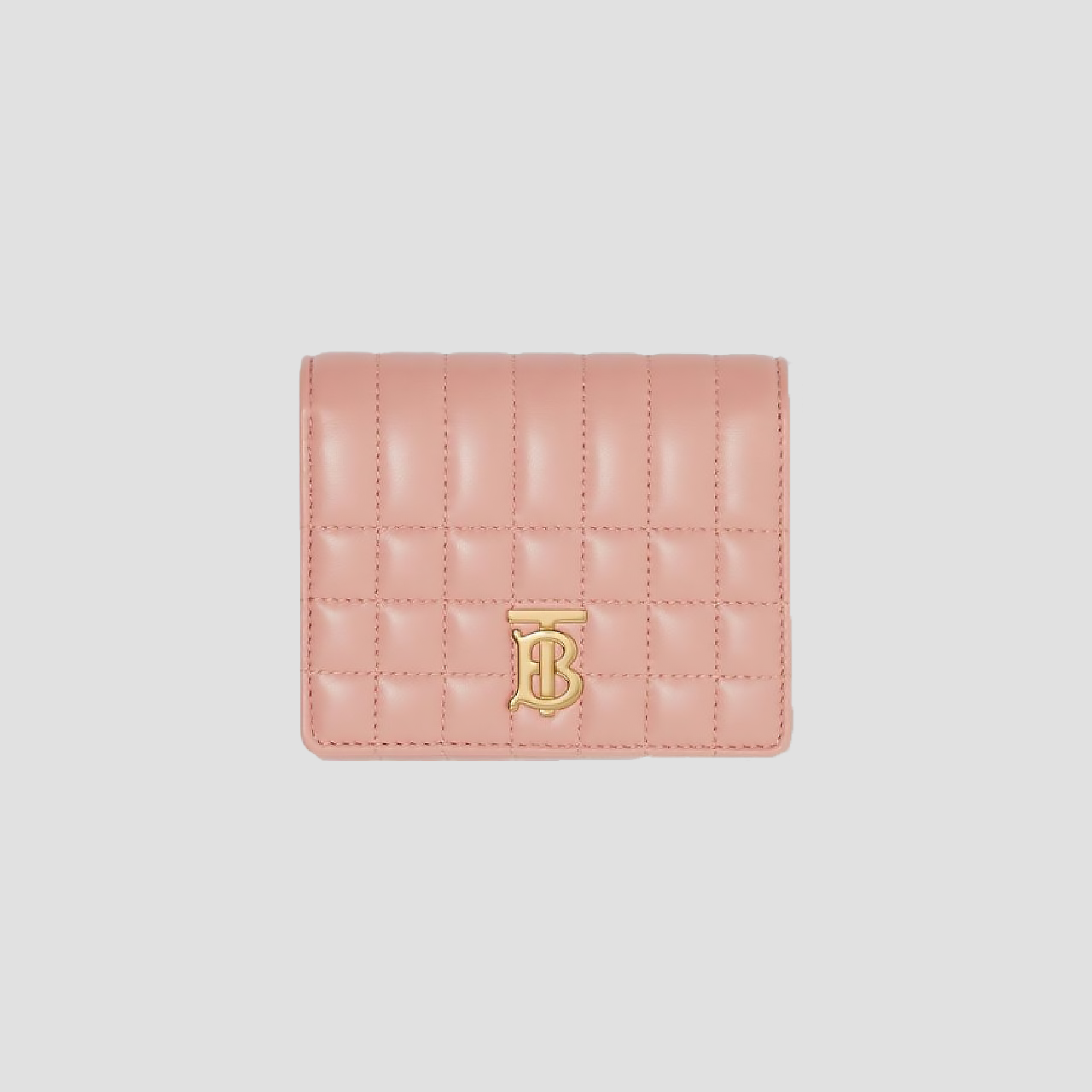 Burberry Lola Quilted Folding Wallet In Dusky Pink 80623691