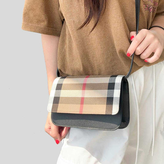 wearing Burberry Madison MX Crossbody Bag Black 80840261