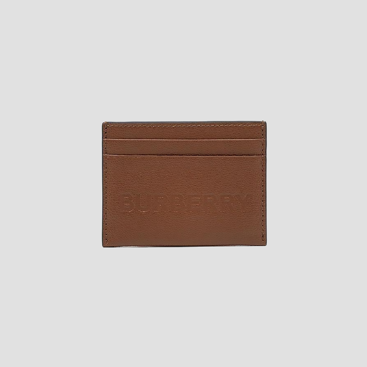 Burberry Sandon Logo-Embossed Leather Card Case In Brown 80613661