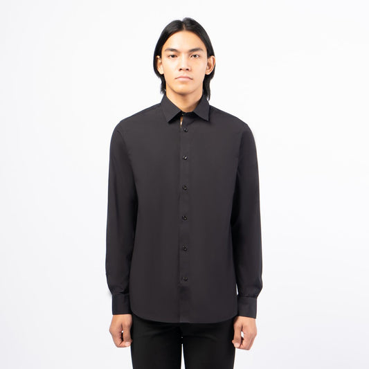 wearing Burberry Shefford Long-sleeve Shirts in Black 80914291