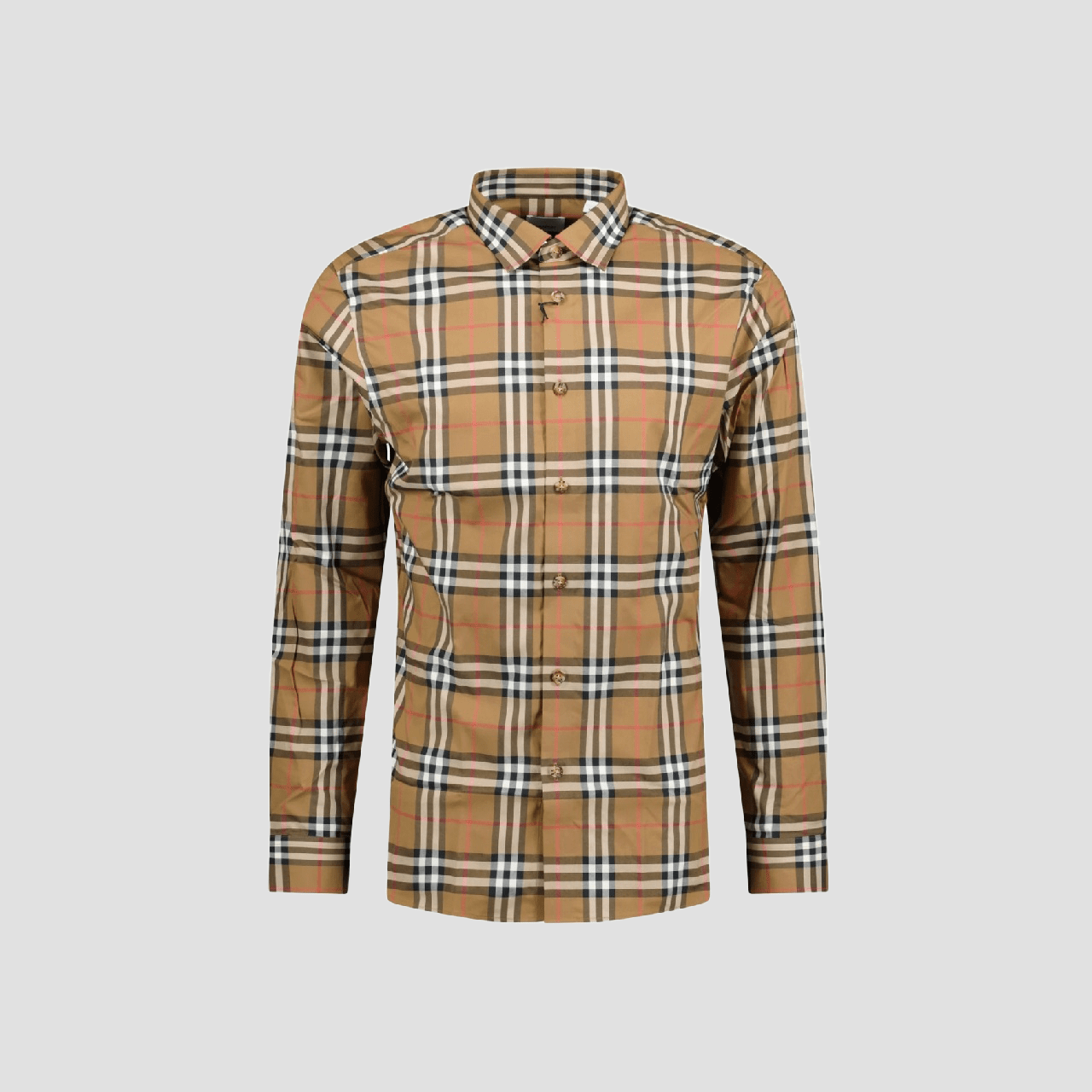 Burberry Shefford Long-sleeve Shirts In Taupe Brown 80842951