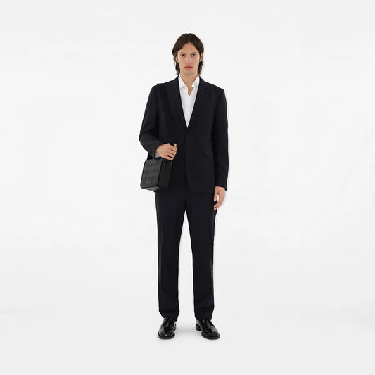 wearing BURBERRY SMALL ALFRED MESSENGER BAG CHARCOAL 80721731