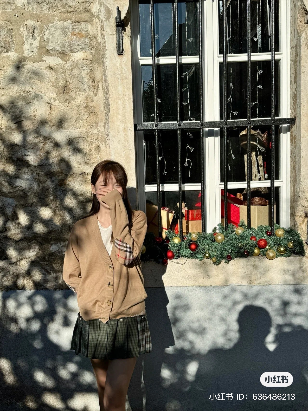 áo len Burberry Vintage Check Elbow Patch 8007975 Dornoch Merino Wool Cardigan Brown 8007975 Authentic tại BlankRoom Hà Nội, Việt Nam