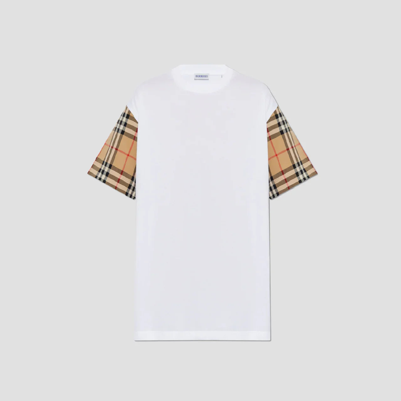 Burberry Vintage Classic Plaid Cotton T-Shirt In White 80148961