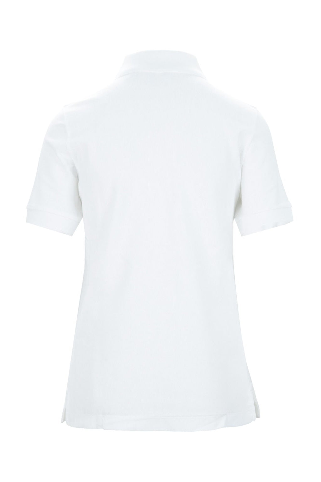BURBERRY WOMEN'S WHITE POLO WITH B LOGO-EMBOIRDERED 8052654