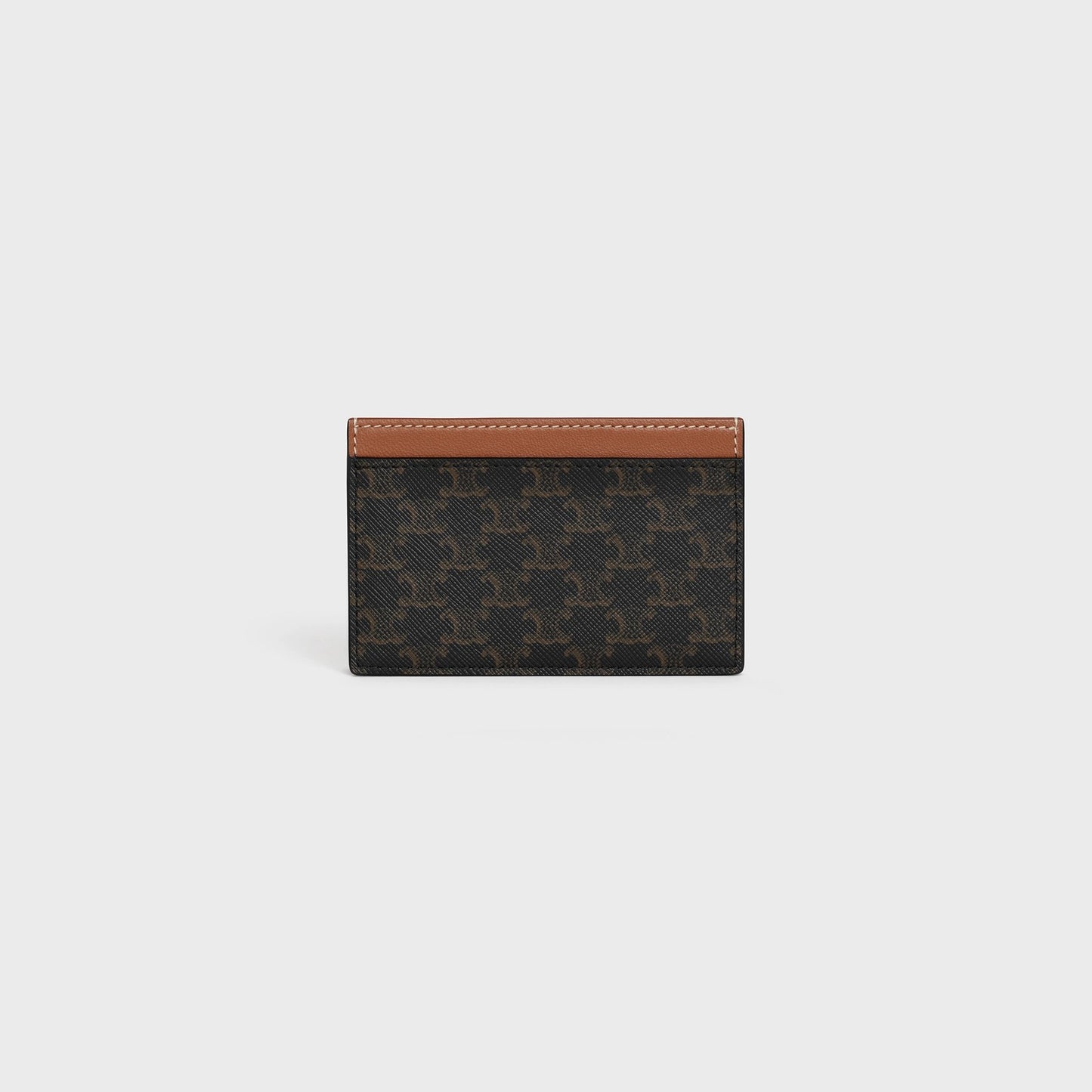 mặt sau CARD HOLDER TAN IN TRIOMPHE CANVAS WITH CELINE PRINT 10B702CLY.04LU