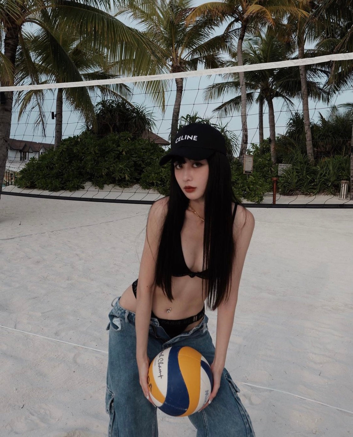 mẫu đội nón CELINE BLACK BASEBALL CAP IN COTTON 2AUA1969P.38NO
