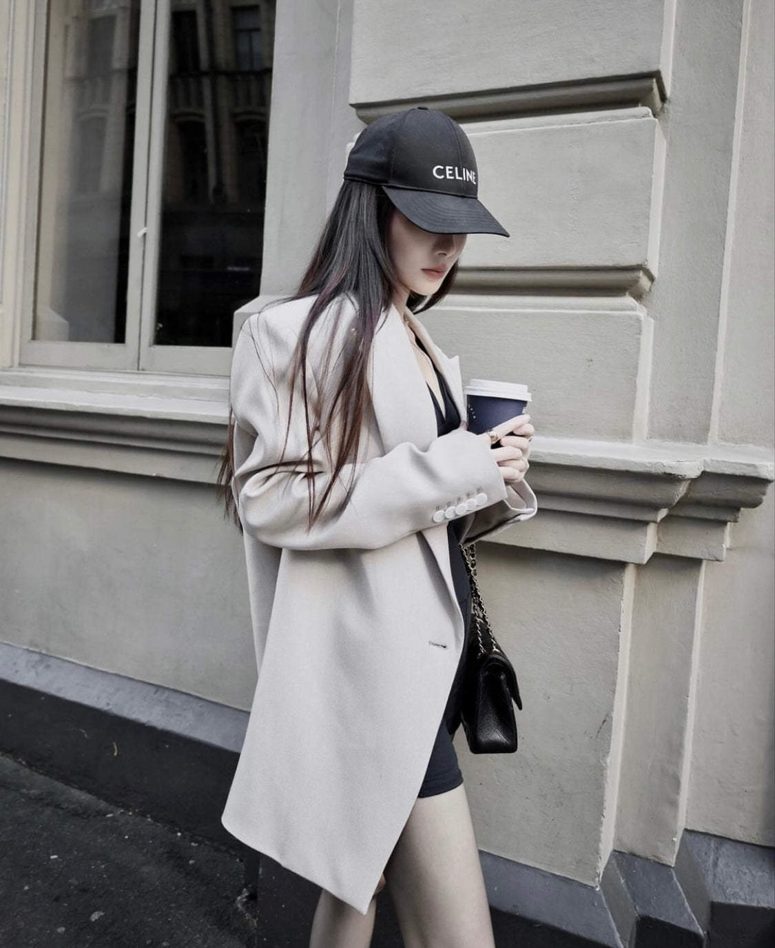 mang nón CELINE BLACK BASEBALL CAP IN COTTON 2AUA1969P.38NO