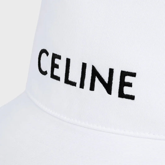 CELINE BUCKET HAT IN COTTON WHITE 2AUO4968P 01BC authentic tại blankroom hà nội, việt nam