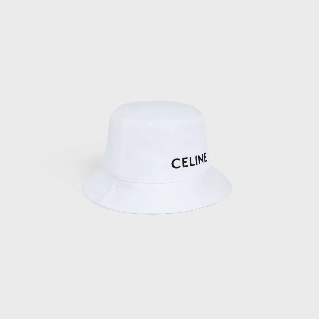 CELINE BUCKET HAT IN COTTON WHITE 2AUO4968P 01BC authentic tại blankroom hà nội, việt nam