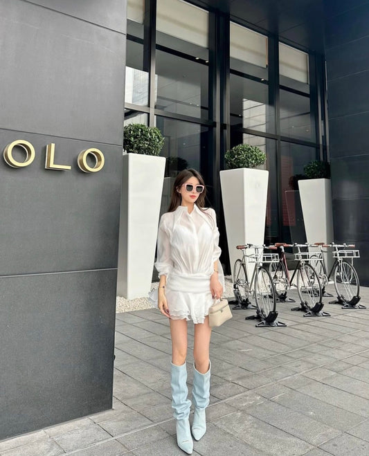 mẫu mang mắt kính râm CELINE MONOCHROMS 03 SUNGLASSES IN ACETATE PASTEL PINK 4S198CPLB.24LP