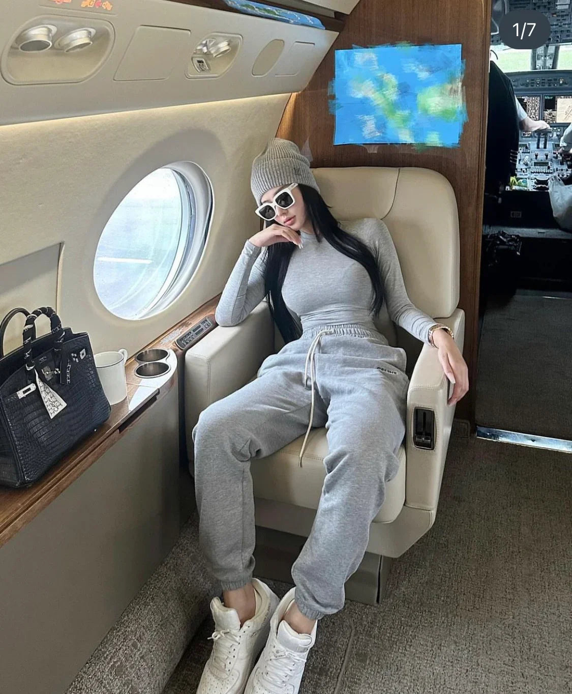 wearing CELINE MONOCHROMS 03 SUNGLASSES IN ACETATE WHITE 4S198CPLB.01BC