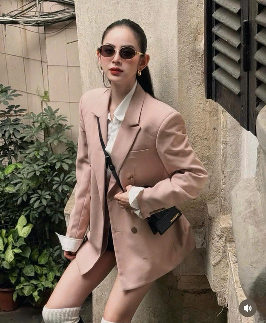 wearning Celine Triomphe 01 Metal Rose Gold Sunglasses Brown Lenses – CL40235U 28E 4S235CMLB.35RB