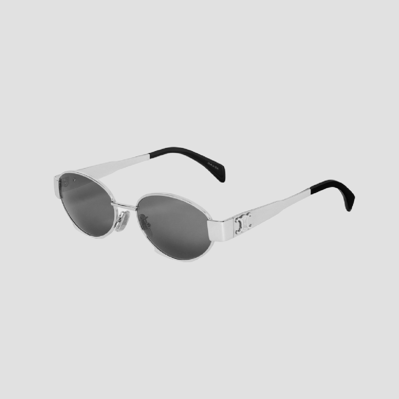 CELINE TRIOMPHE METAL 01 SUNGLASSES IN METAL SILVER / SMOKE 4S235CMLB.36SM CL40235U-16A