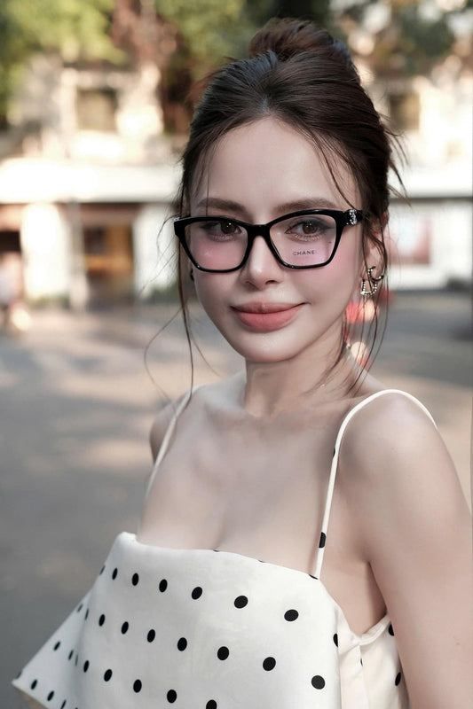 wearing CHANEL CH3420QB C501 SQUARE EYEGLASSES