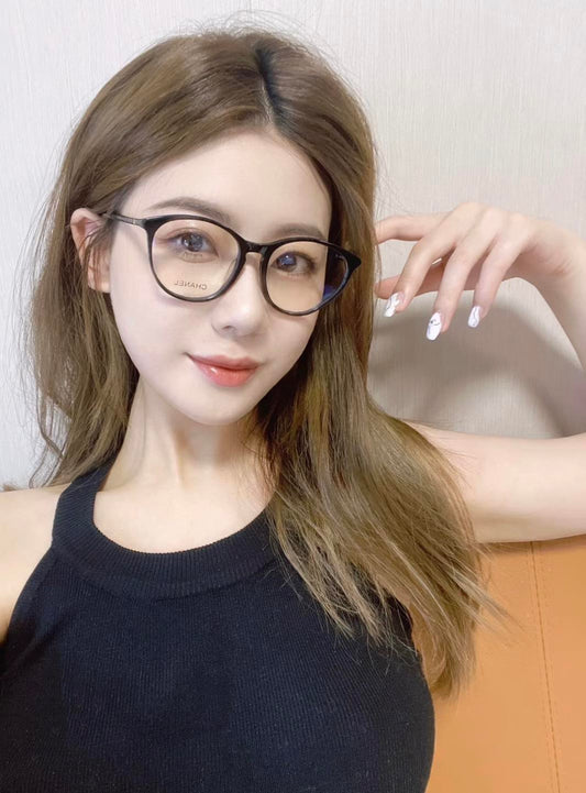 wearing CHANEL CH3432 C501 EYEGLASSES