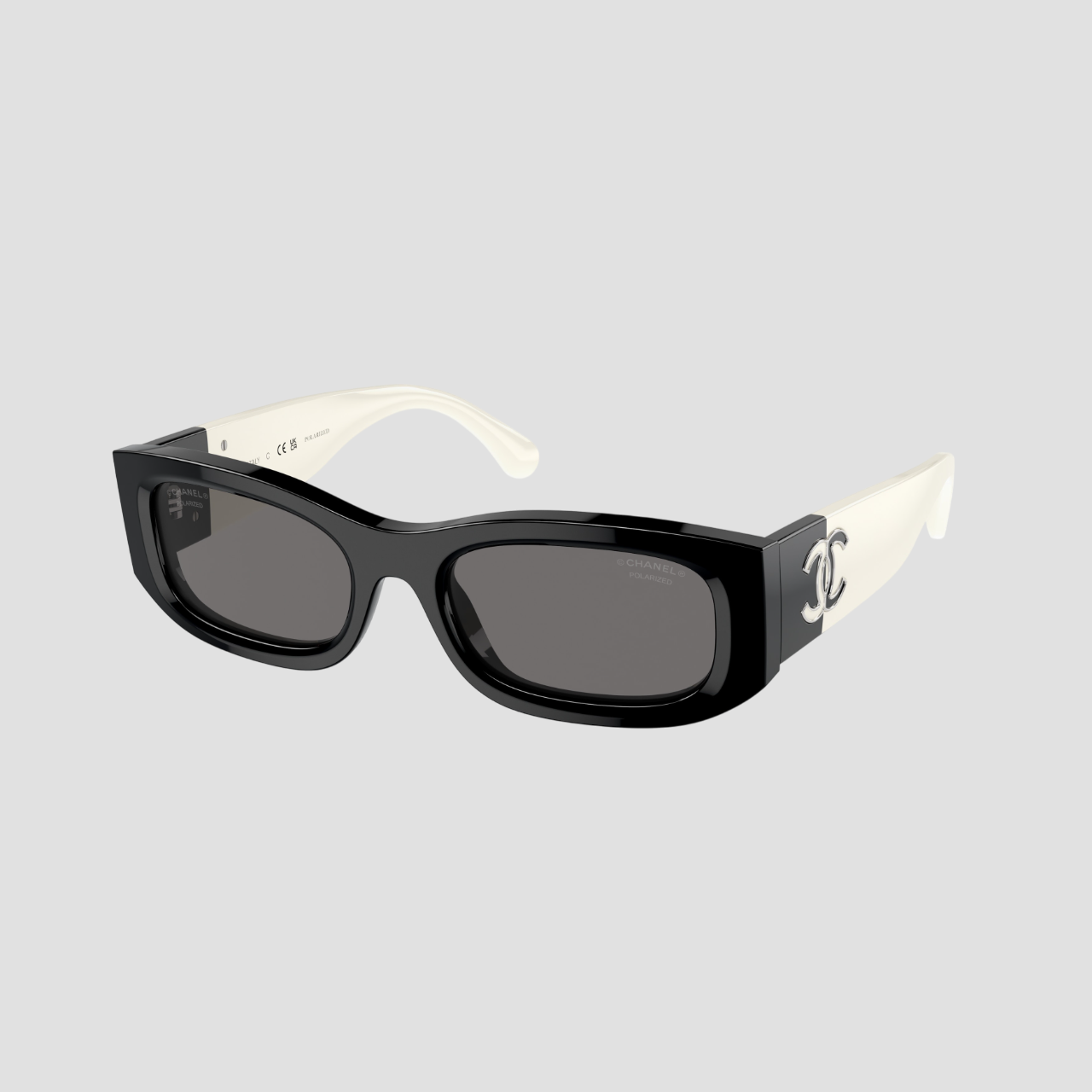 CHANEL CH5525 1656T8 BLACK WHITE SUNGLASSES 5525 1656/T8