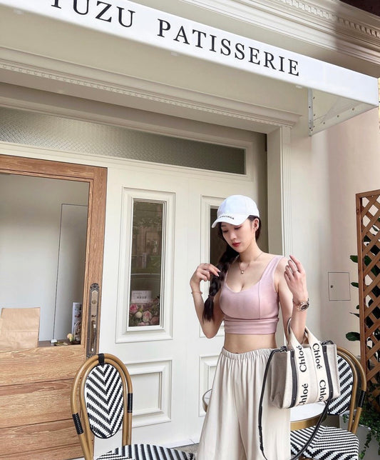 túi xách nữ CHLOE SMALL WOODY TOTE BAG WHITE & BLUE CHC22AS397I2691J authentic tại blank room hà nội, việt nam