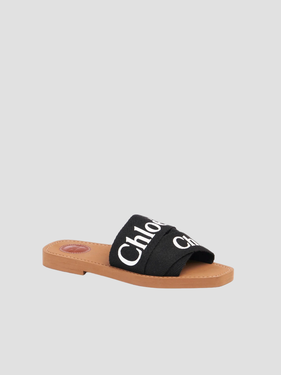 CHLOE WOODY FLAT MULE BLACK CHC22U188Z3001