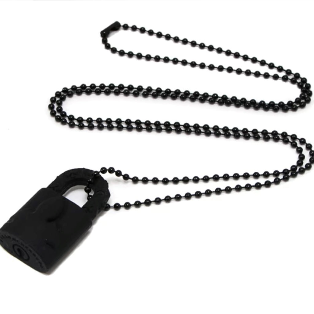CHROME HEARTS BLACK SILICONE LOCK NECKLACE authentic tại blankroom hà nội, việt nam