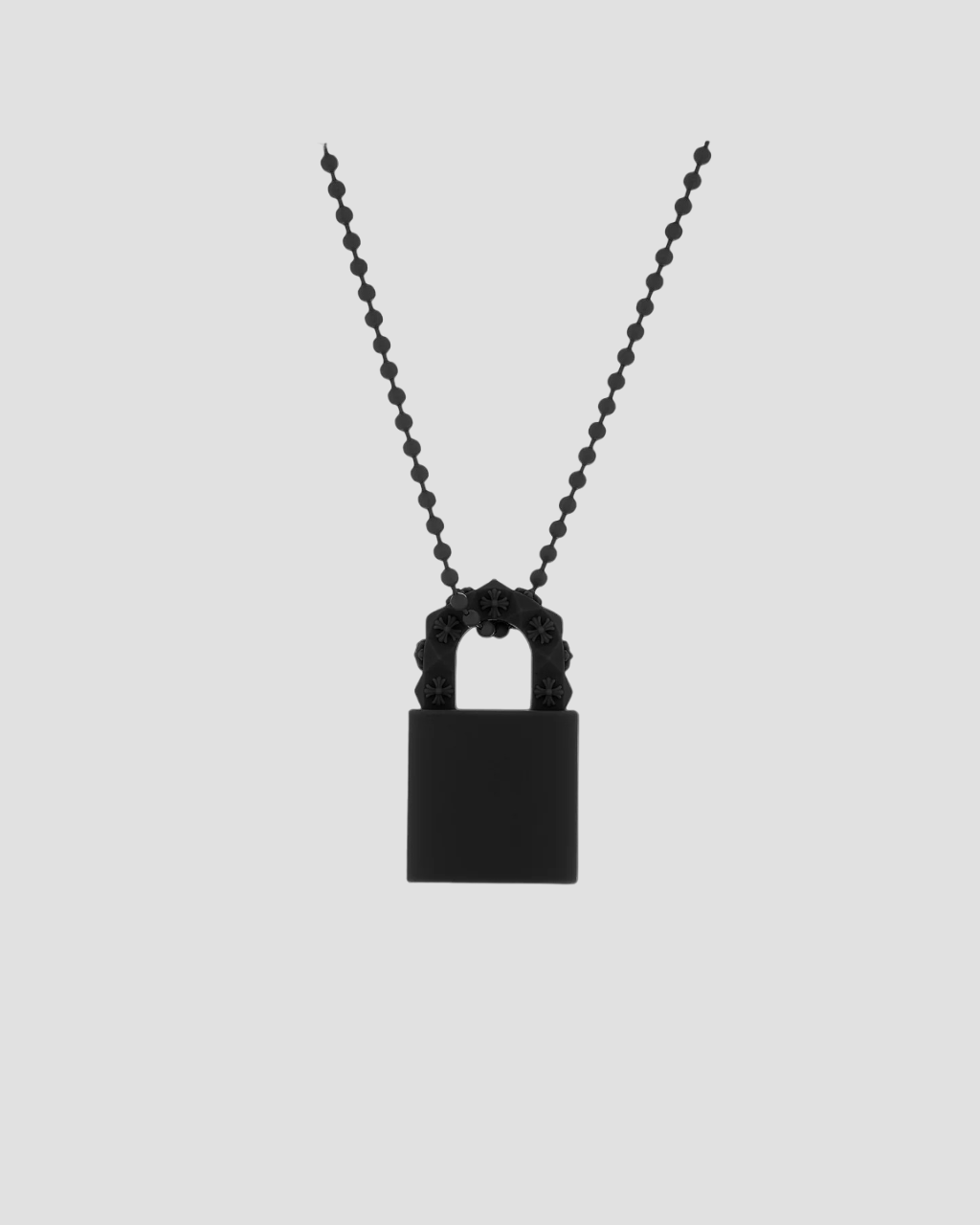 CHROME HEARTS BLACK SILICONE LOCK NECKLACE authentic tại sài gòn, tp hcm