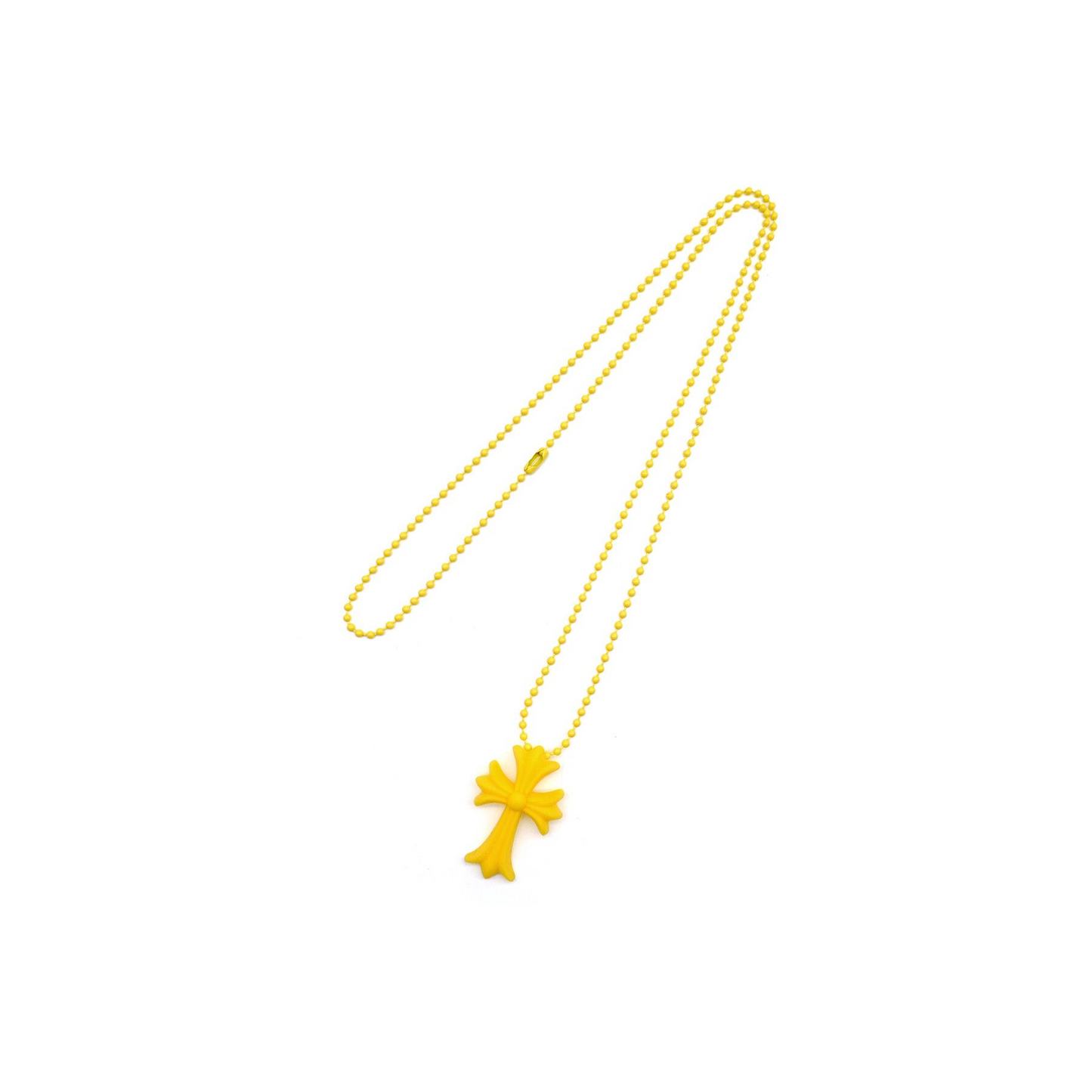 dây chuyền CHROME HEARTS CROSS SILICONE NECKLACE YELLOW authentic