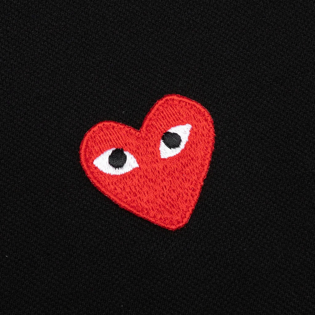 áo COMME DES GARCONS (CDG PLAY) BIG HEART POLO BLACK AZ-T006-051-1 authentic tại sài gòn, tp hcm