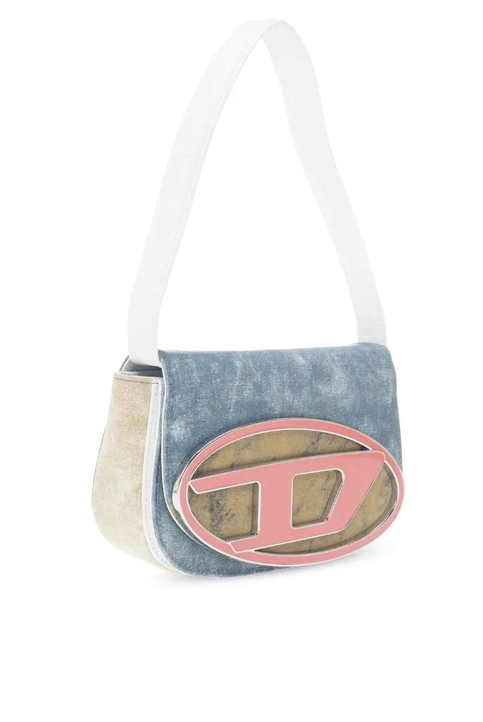 túi kẹp nách DIESEL 1DR BAG WAXED CANVAS BLUE X08396PR422 authentic tại blank room việt nam