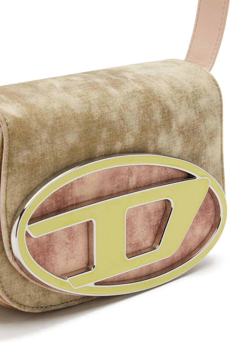 túi kẹp nách nữ DIESEL 1DR BAG WAXED CANVAS YELLOW X08396PR422 authentic tại blankroom việt nam