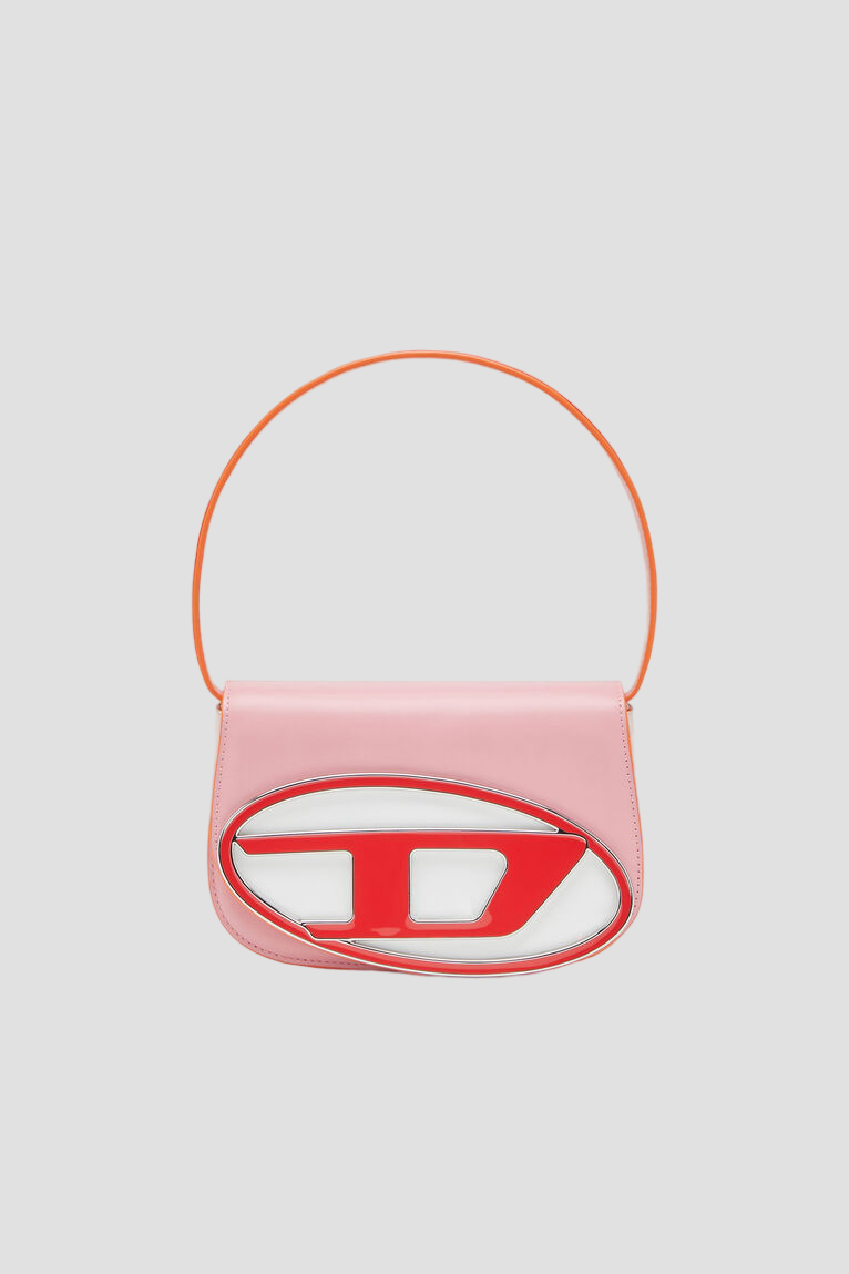 DIESEL 1DR PINK RED LEATHER BAG