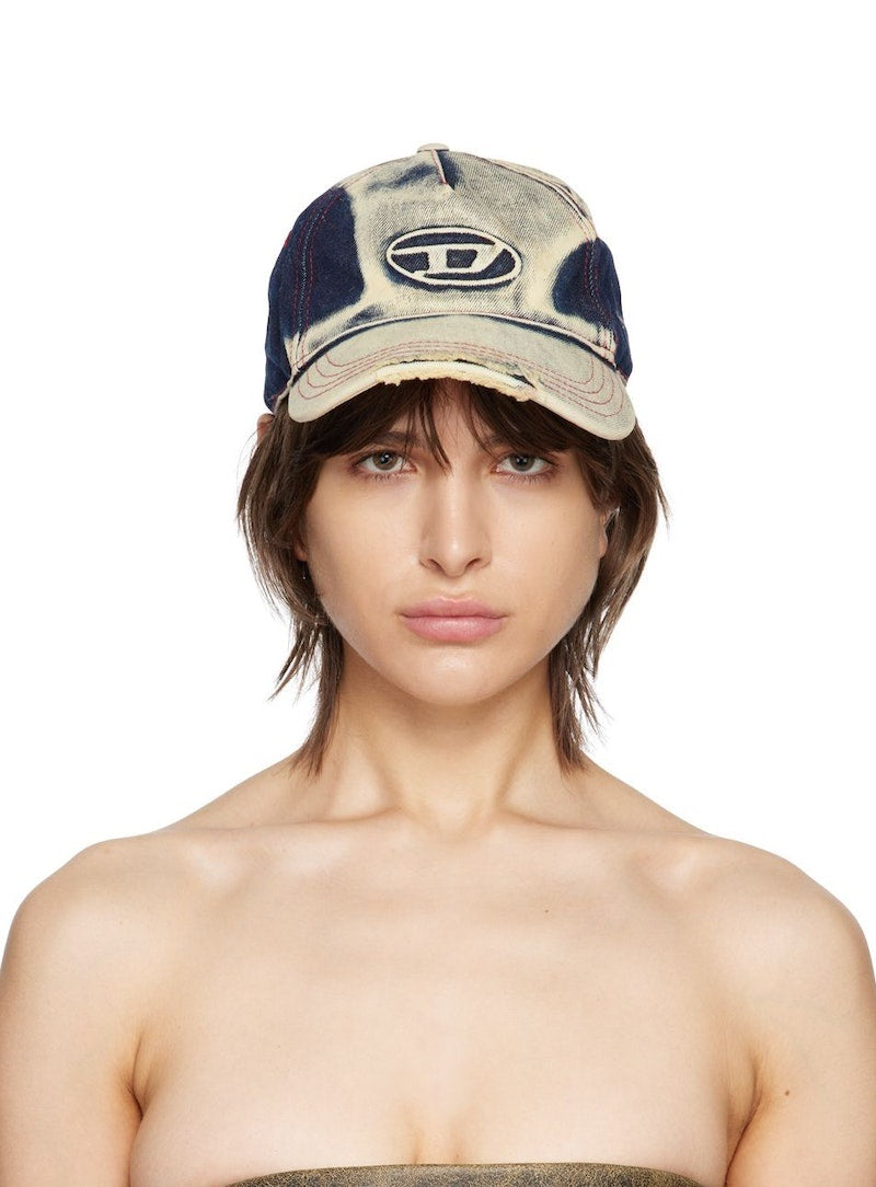 nữ đội nón Diesel C-Seymon Treated Denim Baseball Cap A064670DGAV-01