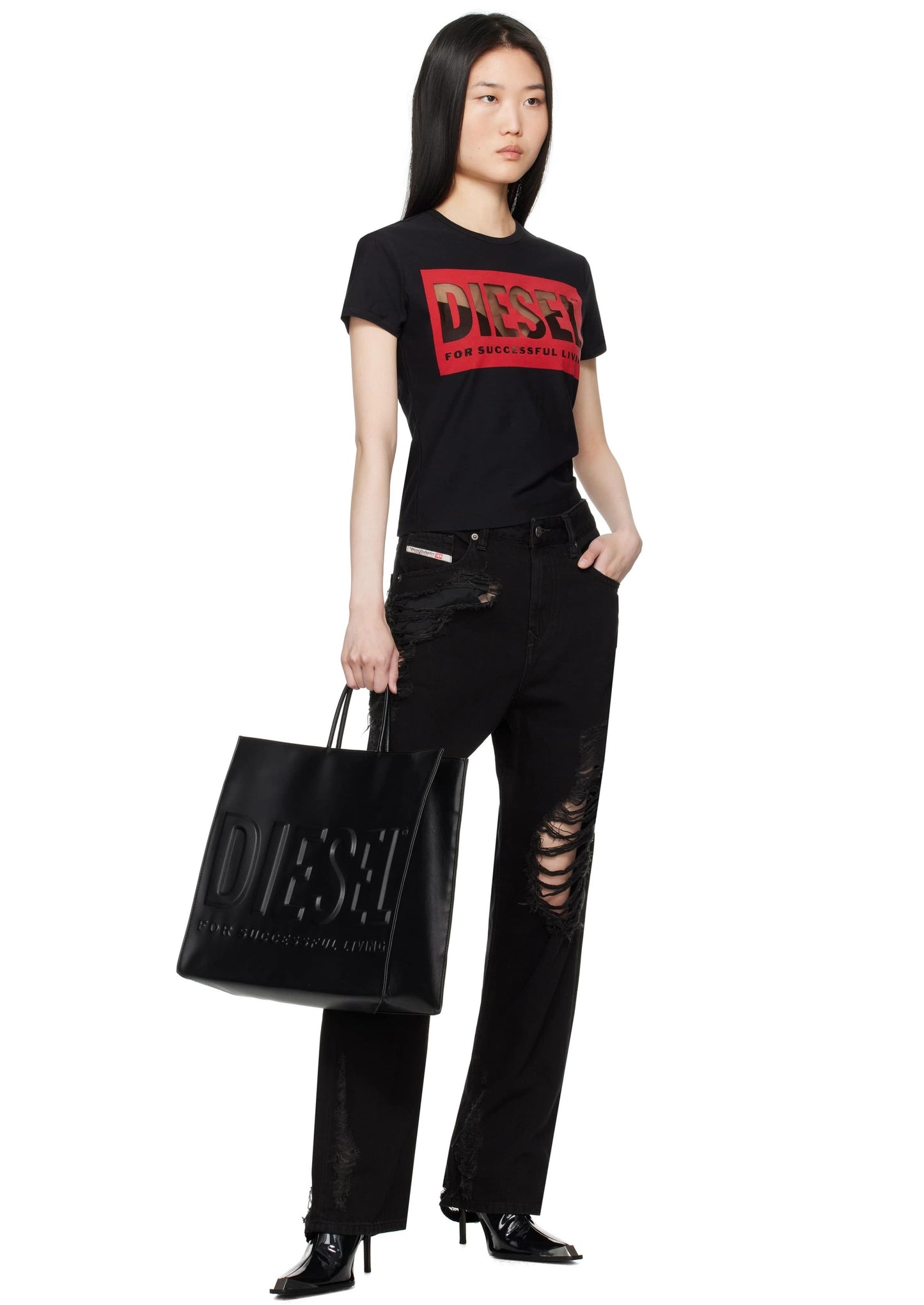 mẫu mang túi Diesel DSL 3D Tote EW X Bag X09931P5184-T8013