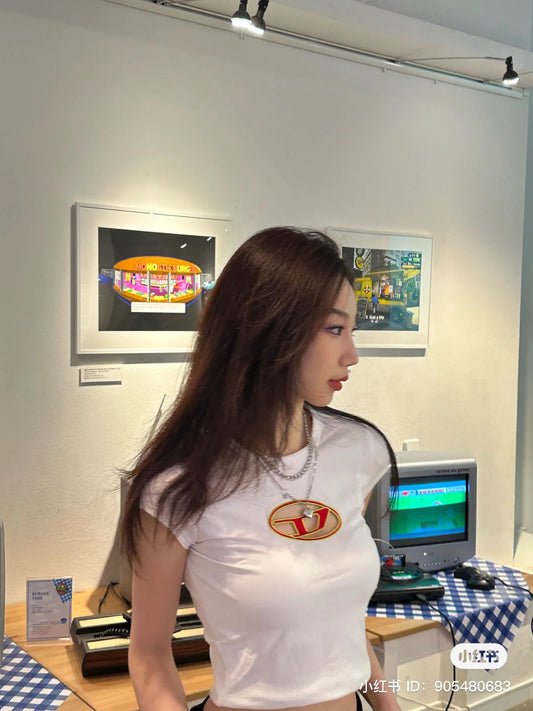 mẫu mang áo nữ DIESEL T-ANGIE WHITE RED T-SHIRT A062680AFAA 141