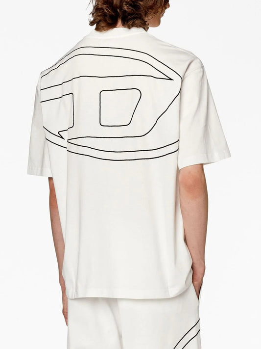 DIESEL T-BOGGY-MEGOVAL-D WHITE T-SHIRT A113020HGAM 100