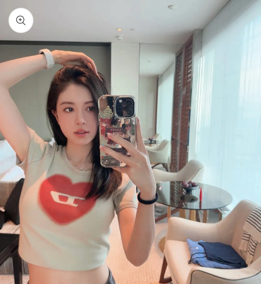 mẫu mang áo nữ DIESEL T-ELE BEIGE T-SHIRT A128360SQAD 72S