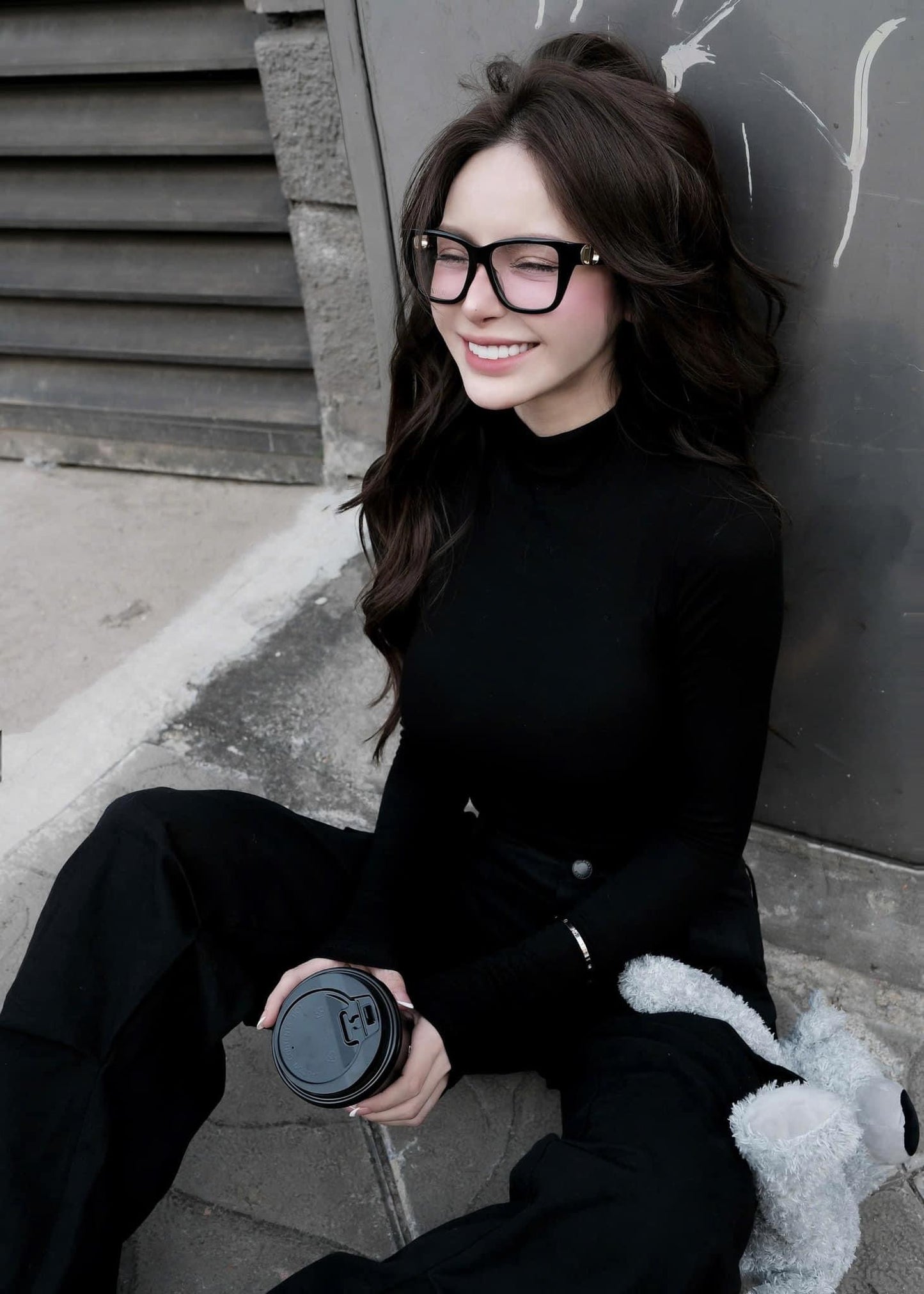 wearing DIOR 30MONTAIGNE S1I EYEGLASSES