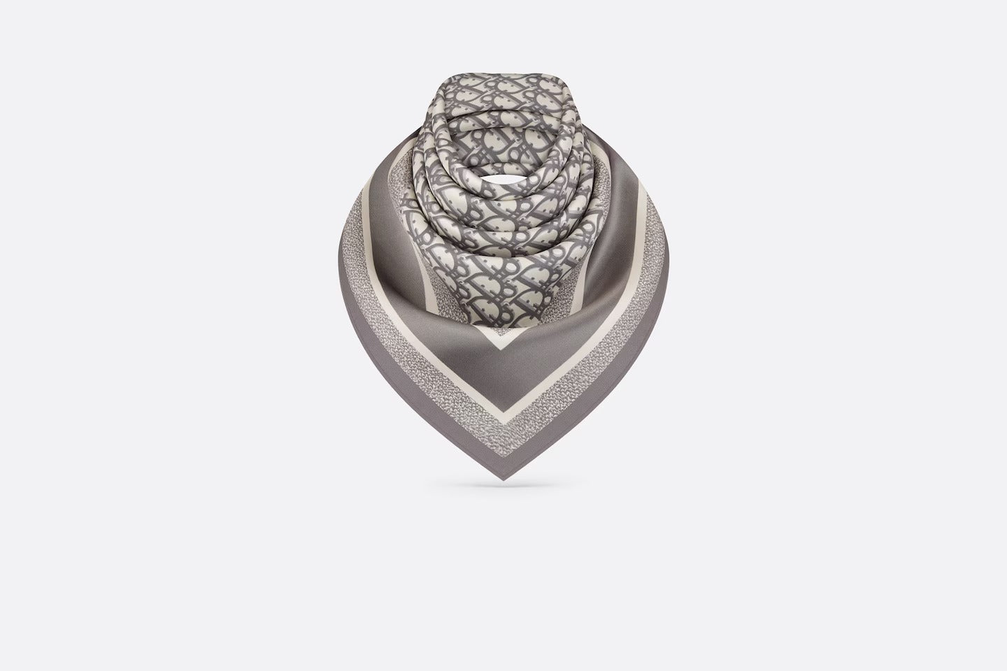 khăn choàng DIOR OBLIQUE DIORTWIN 90 SQUARE SCARF GRAY & NAVY 15DOB090I600_C810 authentic tại blank room việt nam