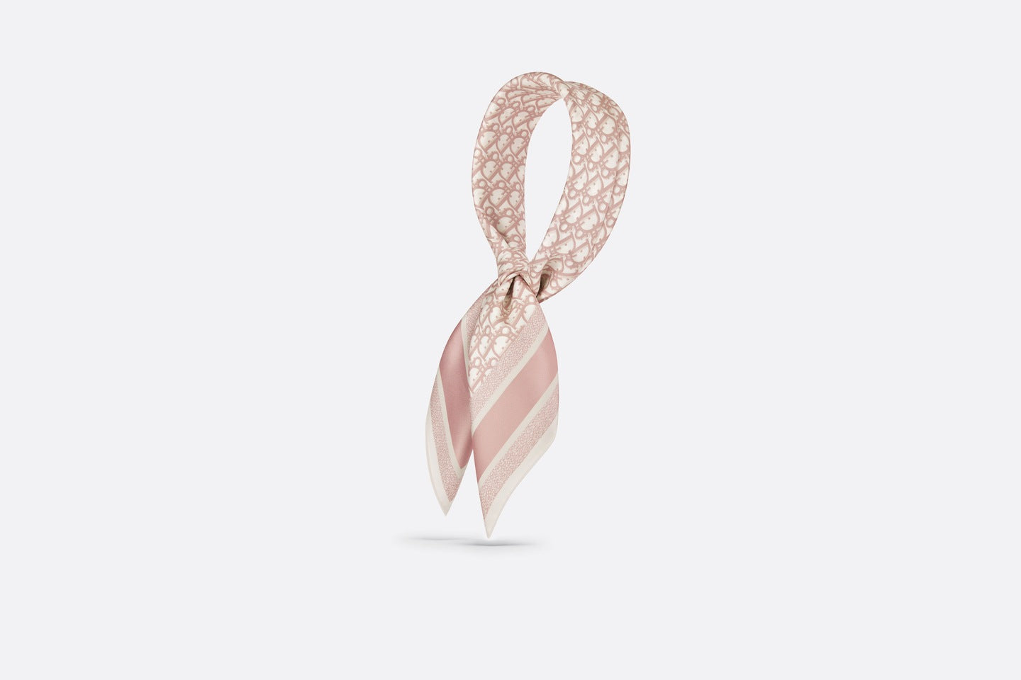 khăn choàng DIOR OBLIQUE DIORTWIN 90 SQUARE SCARF ROSE AND GRAY 15DOB090I600_C412 authentic tại blank room hà nội, việt nam