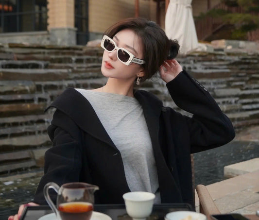 wearing DIORPACIFIC S1U 95B0 WHITE SUNGLASSES DPFCS1UQR