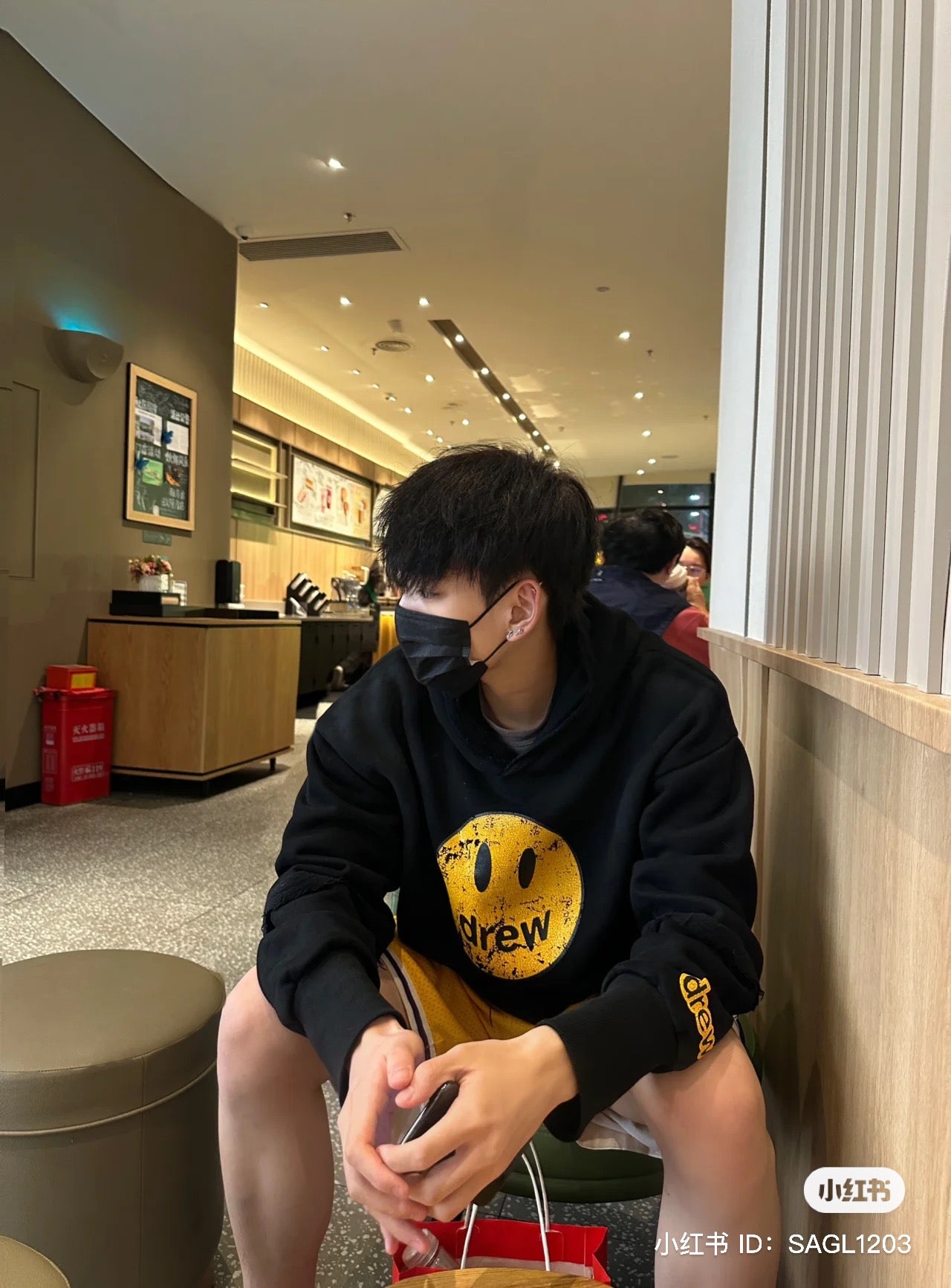 DREW HOUSE DECONSTRUCTED MASCOT FADE BLACK HOODIE authentic tại blankroom việt nam