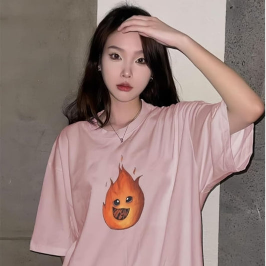 DREW HOUSE DREW FLAME DUSTY ROSE TEE authentic