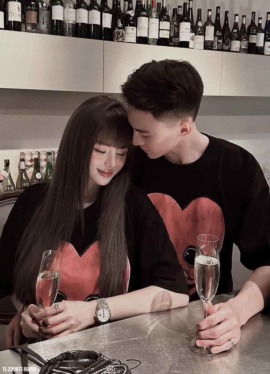 DREW HOUSE DREW HEART SS BLACK TEE authentic tại blankroom việt nam