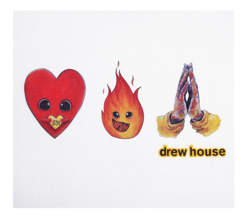 chi tiết DREW HOUSE DREWMOJI SS WHITE TEE