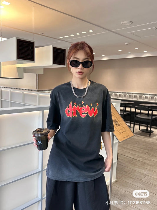 DREW HOUSE LIT DREW FADED BLACK TEE Authentic