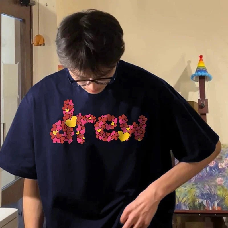 DREW HOUSE LOVE DARK NAVY TEE authentic tại blankroom